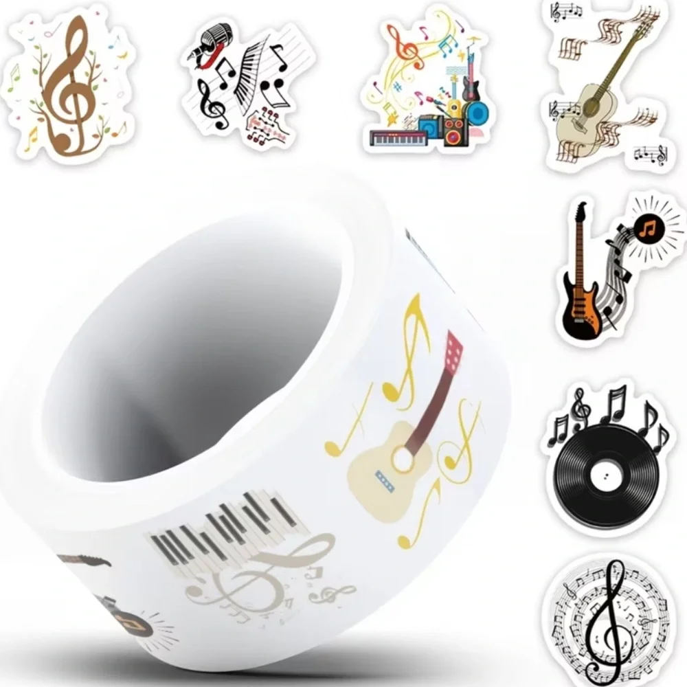 Musical Theme Decorative Stickers with 10 Assorted Patterns, NEW - Picture 6 of 8